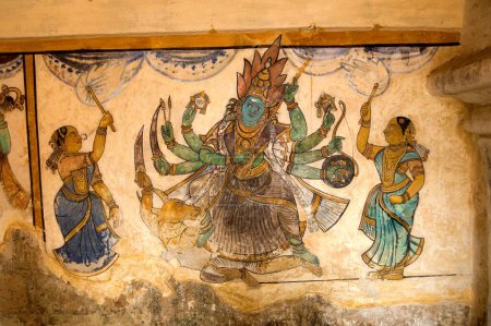 Photo for Wall painting in brihadeshwara temple , Thanjavur , Tamil Nadu , India - Royalty Free Image