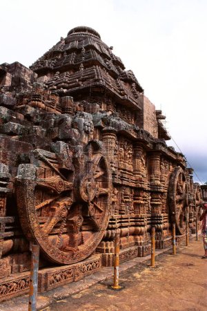 Photo for Side view of Sun temple of Konarak World Heritage monument , Konarak , Orissa , India - Royalty Free Image