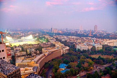 Photo for Aerial view of lic building, churchgate, mumbai, maharashtra, india, asia - Royalty Free Image
