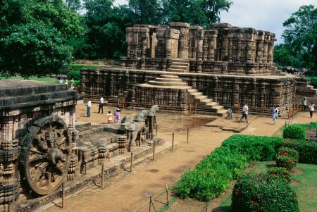 Téléchargez les photos : Salle de cérémonie au temple du soleil de Konarak Monument du patrimoine mondial, Konarak, Orissa, Inde - en image libre de droit