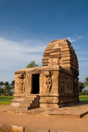 Patrimoine mondial de l'UNESCO ; temple Kadasiddheswara construit en sept siècles à Pattadakal ; Karnataka ; Inde