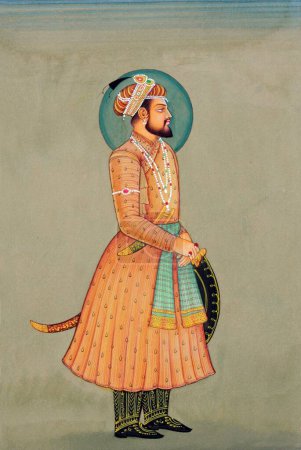 Téléchargez les photos : Peinture miniature de l'empereur moghol Shah Jahan - en image libre de droit