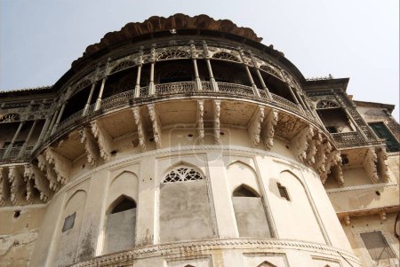 Fuerte de Ramnagar que fue construido en 1750AD por el Maharaja de Banaras; está en la orilla derecha del río Ganges en Varanasi; o banaras; (también conocido como Kashi); Uttar Pradesh; India