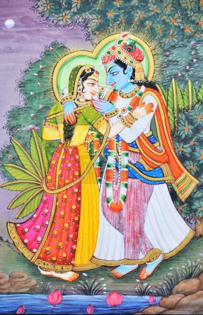 Photo for Radha Krishna artwork painting - Royalty Free Image