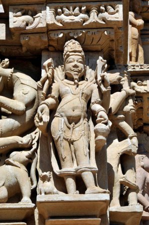 Téléchargez les photos : Seigneur du feu Agni dev Khajuraho Madhya Pradesh Inde Asie - en image libre de droit