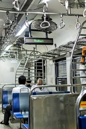 Téléchargez les photos : Indicateur dans le train, Andheri Gare, Mumbai, Maharashtra, Inde, Asie - en image libre de droit