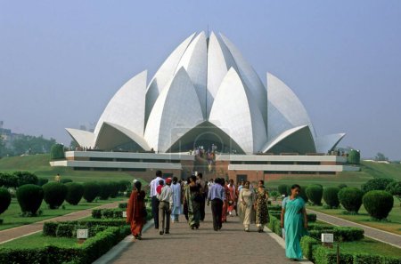 Téléchargez les photos : Temple Bahai ou Temple Lotus, New Delhi, Inde - en image libre de droit