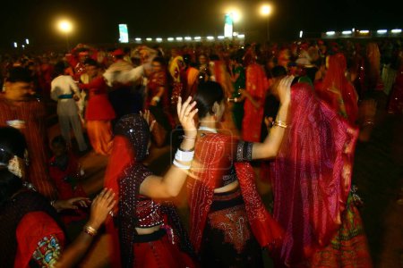 Photo for Garba, The traditional folk dance of Gujarat,  Ahmedabad, Gujarat, India - Royalty Free Image