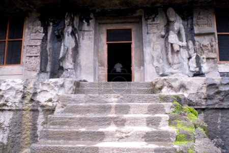 Ellora caves view ; Aurangabad ; Maharashtra ; India