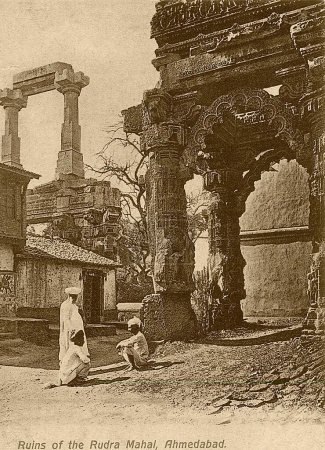 Photo for Heritage ; old picture postcard ; ruins of Rudra mahal ; Ahmedabad ; Gujarat ; India ; India - Royalty Free Image