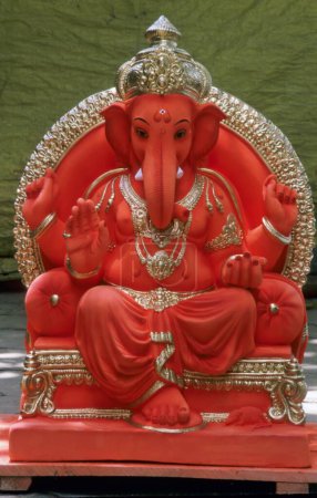 Foto de Ídolo de lord gaganan, Ganesh ganpati Festival, India - Imagen libre de derechos