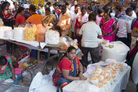Photo for Snacks shop, sangli, maharashtra, India, Asia - Royalty Free Image