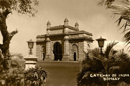 Photo for Old picture postcard of Gateway Of India ; Bombay Mumbai ; Maharashtra ; India - Royalty Free Image