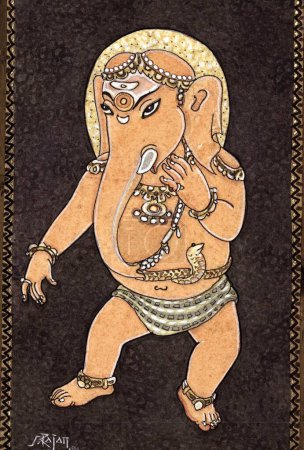 Foto de Ganesha, creencia hindú, hindú, hinduismo, arte, artista s. rajam, arte de la academia himalaya - Imagen libre de derechos
