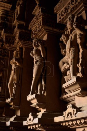 Sculpture Templo de Lakshmana, Khajuraho, Madhya Pradesh, India, Asia