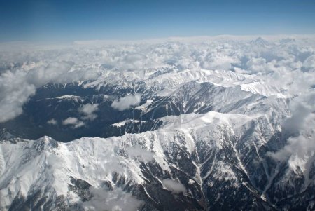 Blick auf schneebedeckte Gipfel; Indien 6-April-2008
