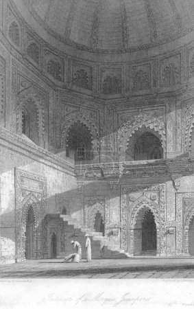 Photo for Interior of mosque, Juanpore, Uttar Pradesh, India - Royalty Free Image