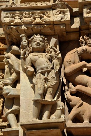 Dieu de la mort Yama dev parsvanath temple Khajuraho Madhya Pradesh Inde Asie