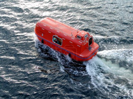 Lifeboat at sealife saving appliances in merchant vessel