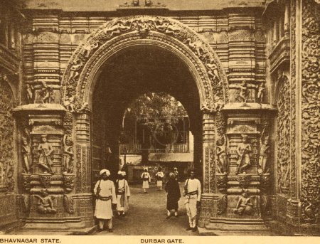 Photo for Old vintage 1900s Durbar Gate, Bhavnagar, Saurashtra, Gujarat, India, Asia - Royalty Free Image