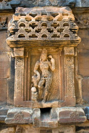 Foto de Patrimonio de la Humanidad por la UNESCO; Ardhanari Nateshvaran sculpture; Kadasiddheshvara temple eight century; Pattadakal; Karnataka; India - Imagen libre de derechos