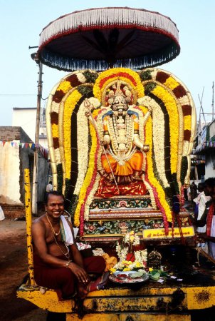 Photo for Goddess angala parameswari in masi magma festival at vaithi, Pondicherry, Tamil Nadu, India - Royalty Free Image