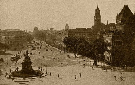Photo for Vintage photo of esplanade road, mumbai, maharashtra, india, asia - Royalty Free Image