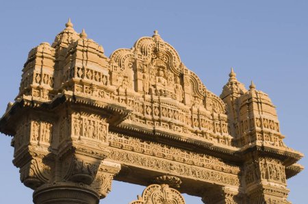 Entrance of Jain temple Lodurva Jaisalmer Rajasthan India Asia