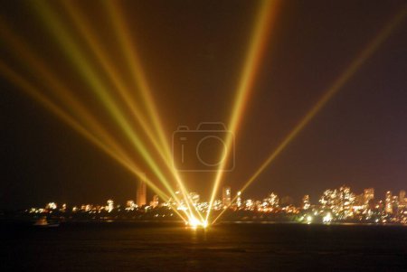 Photo for Laser show at Nariman point mumbai Maharashtra India - Royalty Free Image