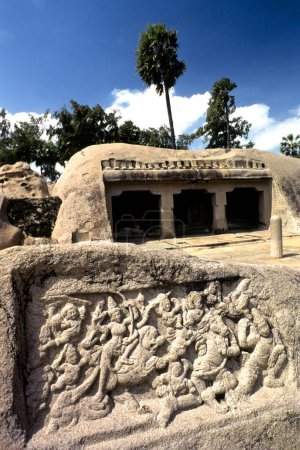 Foto de Cueva de Atiranachanda en Mahabalipuram Mamallapuram, Tamil Nadu, India - Imagen libre de derechos