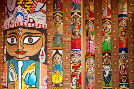 Téléchargez les photos : Peinture de la déesse durga à Calcutta, Inde - en image libre de droit
