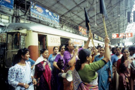 Téléchargez les photos : Femmes Manifestation, bomay mumbai, maharashtra, Inde - en image libre de droit