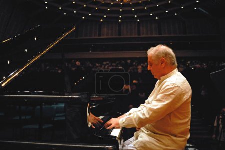 Photo for Pianist daniel barenboim in jamshed bhabha auditorium, Bombay Mumbai, Maharashtra, India 7-October-2008 - Royalty Free Image