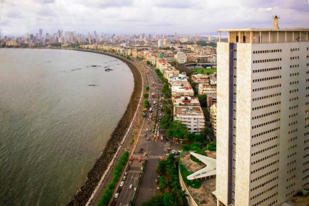 Photo for Aerial view, nariman point, mumbai, maharashtra, india, asia - Royalty Free Image