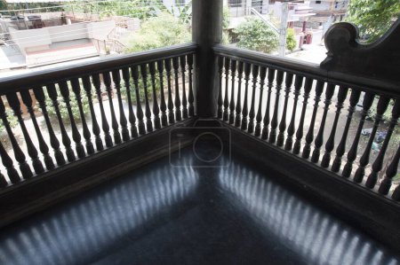 Balkon des Padmanabhapuram Palace in Kerala Indien