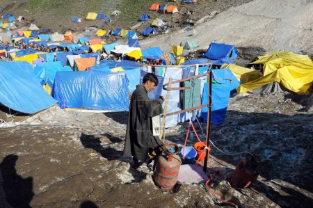 Téléchargez les photos : Tente, amarnath yatra, Jammu Cachemire, Inde, Asie - en image libre de droit