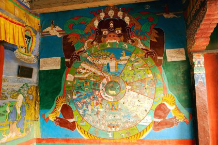Téléchargez les photos : Fresque dans le monastère, Jharkot, Népal - en image libre de droit