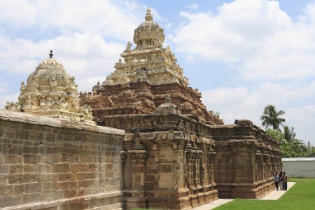 Téléchargez les photos : Temple perumal de Vaikuntha ; dédié au seigneur vishnu ; construit en 674-800 ap. J.-C. ; district Kanchipuram ; état Tamilnadu ; Inde - en image libre de droit