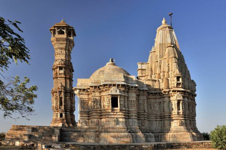 Digambar jain temple and kirti stambh chittorgarh rajasthan india Asia