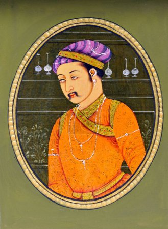 Téléchargez les photos : Peinture miniature de l'empereur Jahangir Inde Asie - en image libre de droit