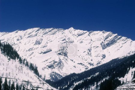Snow clad mountain, solang valley, Manali, Himachal Pradesh, India, Asia