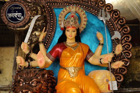 Téléchargez les photos : Déesse durga statue festival, mumbai, maharashtra, Inde, Asie - en image libre de droit