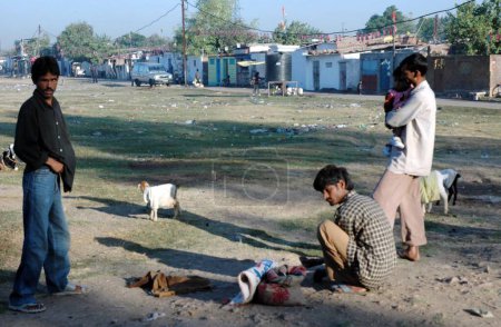 Foto de Personas en tierra, el carburo de la unión fuga de gas tragedia, Bhopal, Madhya Pradesh, India, Asia - Imagen libre de derechos