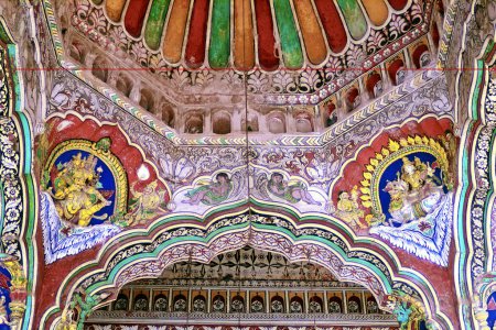 Photo for Detail in maratha darbar hall in Thanjavur palace ; Tamil Nadu ; India - Royalty Free Image