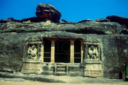 Ravana phadi rock cut cave at aihole, karnataka, India, Asia