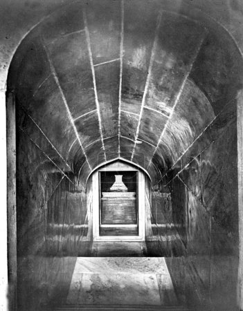 Photo for Old vintage lantern slide of taj mahal interior tomb, Agra, uttar pradesh, India, Asia - Royalty Free Image