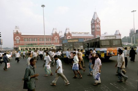 Téléchargez les photos : Gare Centrale, Chennai, Madras, Tamil Nadu, Inde - en image libre de droit