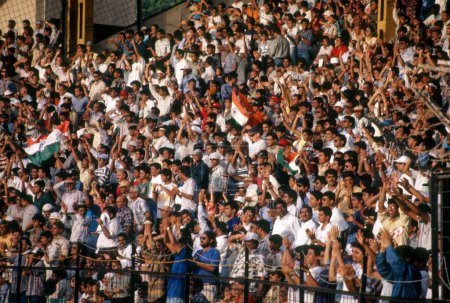 Photo for Crowd at Stadium watching Cricket, Bombay mumbai, maharashtra, india - Royalty Free Image