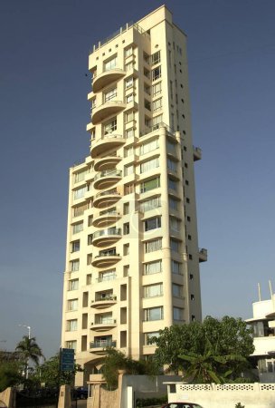 Photo for Worli Sea Face high rise modern building , Bombay , Mumbai , Maharashtra , India - Royalty Free Image