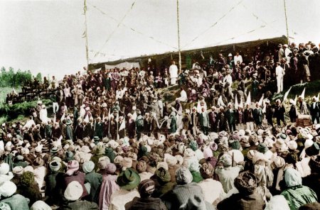 Téléchargez les photos : Rencontre d'adieu du Mahatma Gandhi à Verulam, Afrique du Sud, 12 juillet 1914 - en image libre de droit